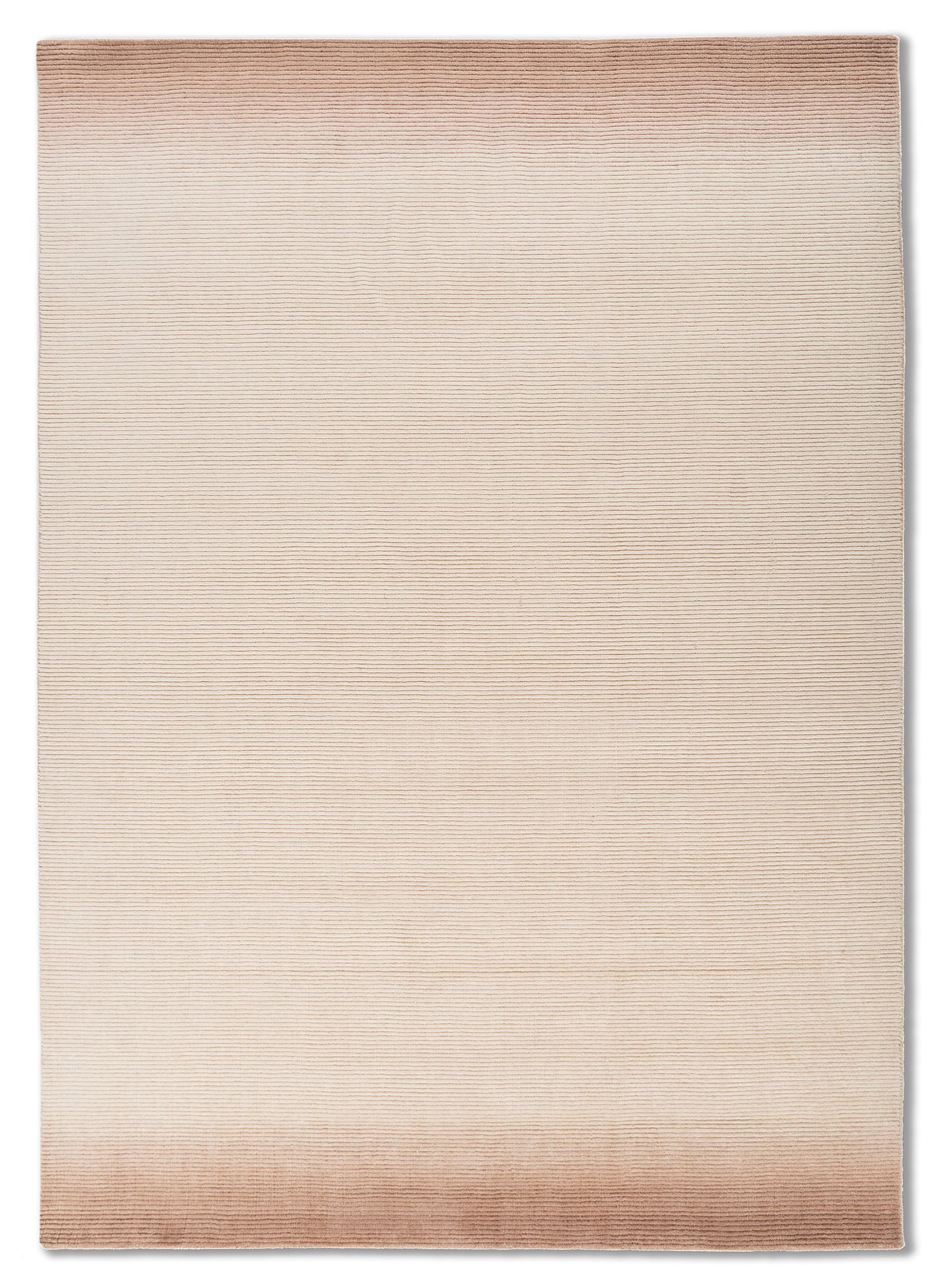hand loom wool Rug pink tint/apricot rectangle